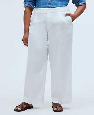 Madewell, The Plus Harlow Wide-Leg Pant in 100% Linen