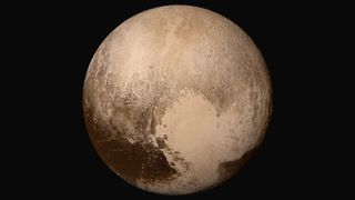 Global mosaic of pluto in true color