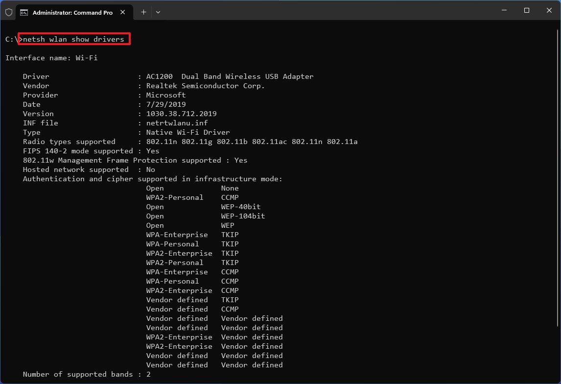 How to control Wi-Fi networks from Command Prompt on Windows 11 ...