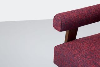 'Advocate/Press' chair, designed by Pierre Jeanneret and upholstered in Kvadrat's 'Sonar 2'