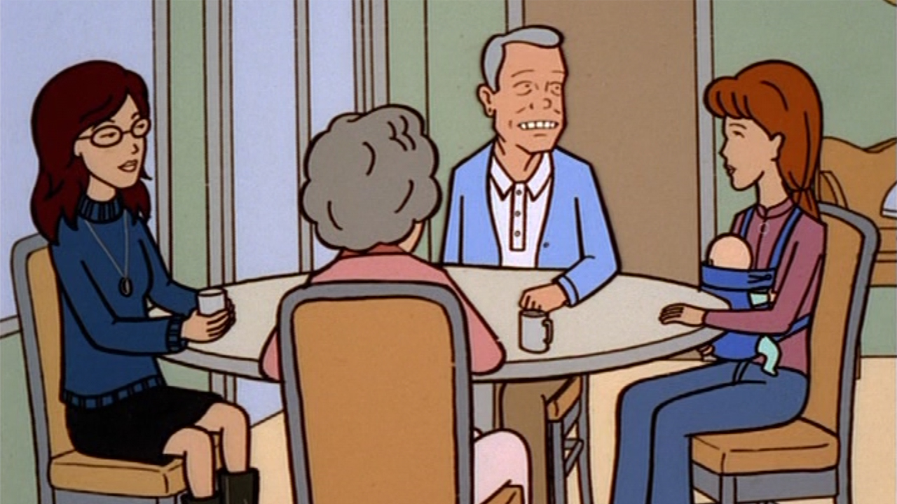 Daria and her family in in Write Where It Hurts episode of Daria