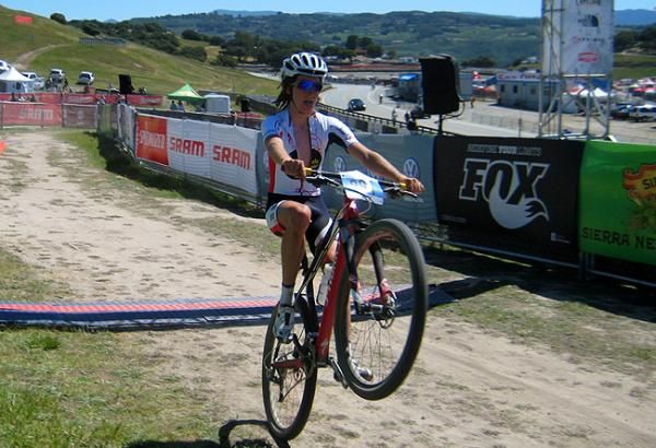 Cypress Gorry (Whole Athlete - Specialized) celebrates his Sea Otter Success.