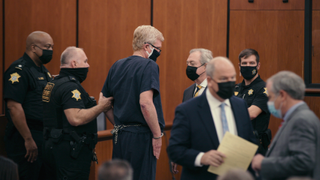Alex Murdaugh in a courtroom, an image from Murdaugh Murders: A Southern Scandal