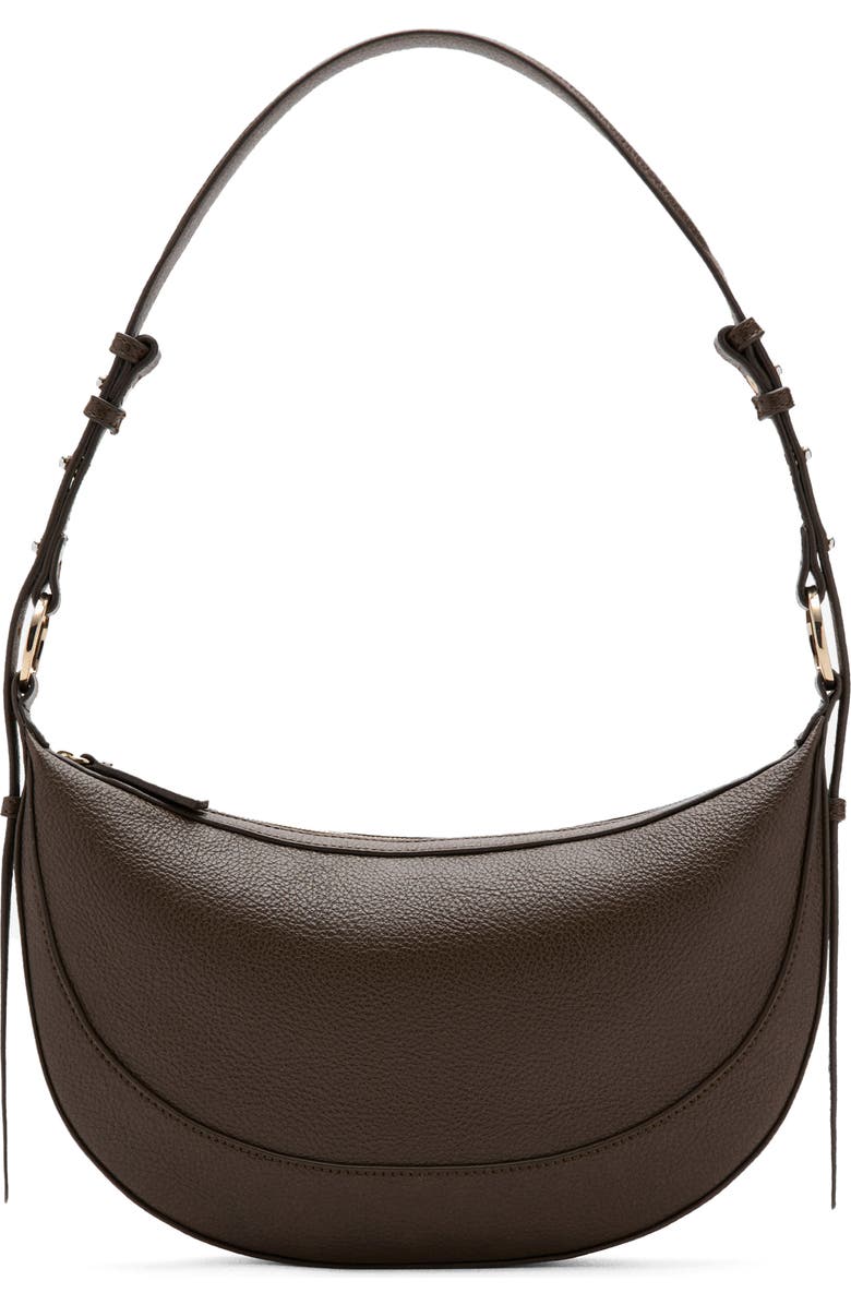 Oval Faux Leather Shoulder Bag