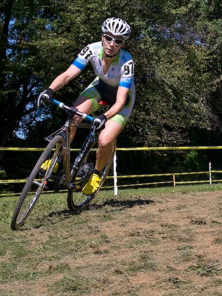 Maureen Bruno-Roy takes the holeshot in the elite women's races.