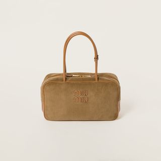 Beau Corduroy Top-Handle Bag