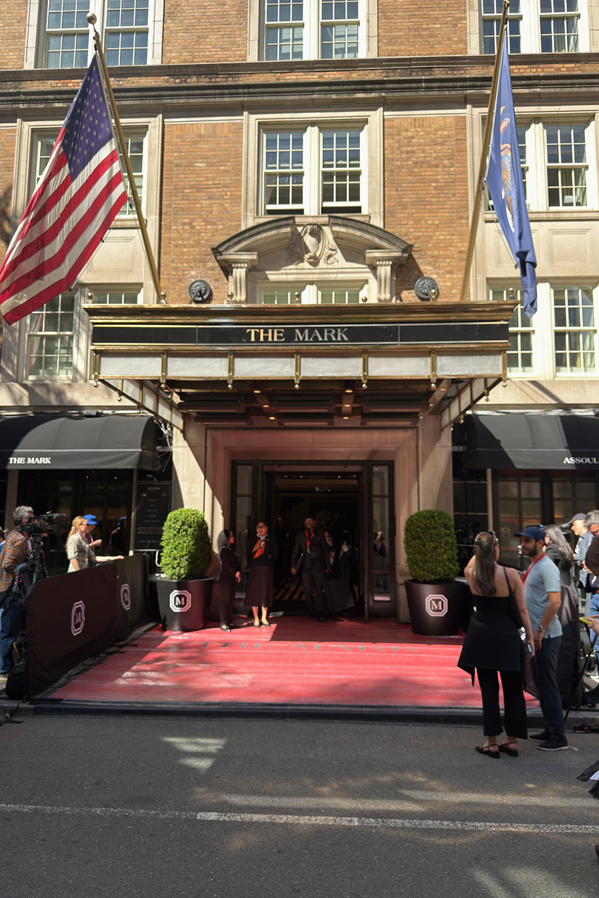 The Mark Hotel entrance before he 2026 Met Gala