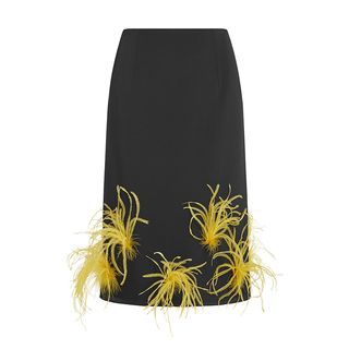 16Arlington, Delta Feathered Pencil Skirt