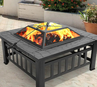 32-inch Metal Portable Courtyard Fire Pit with Accessories: £117.48 | Overstock&nbsp;