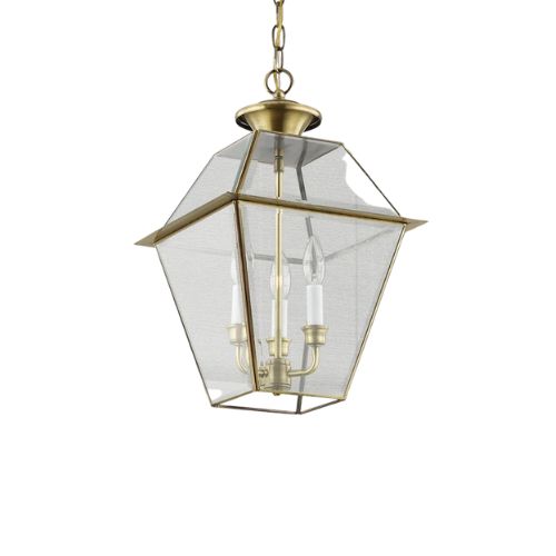 Gold outdoor pendant light