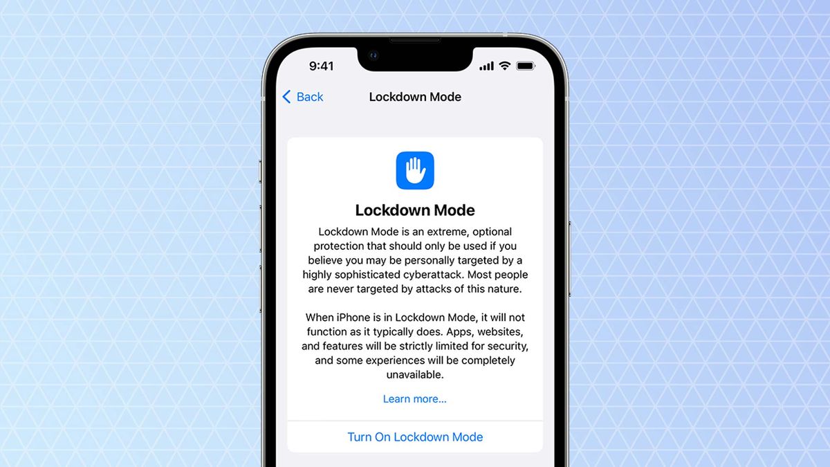 iOS 16:  use Lockdown Mode