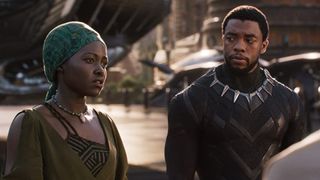 Lupita Nyong'o and Chadwick Boseman in Black Panther