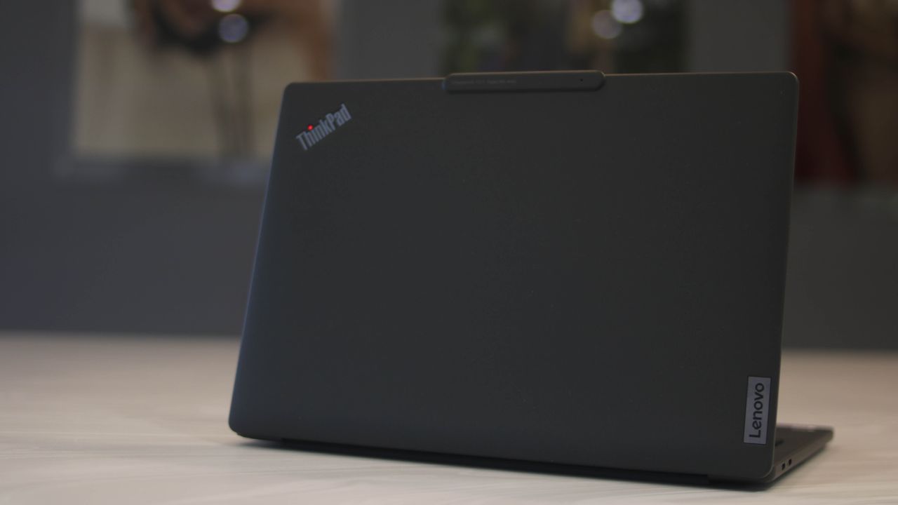 The Lenovo ThinkPad 13s from behind