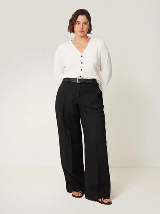 Jigsaw Kemp Wide Leg Japanese Wool Trousers