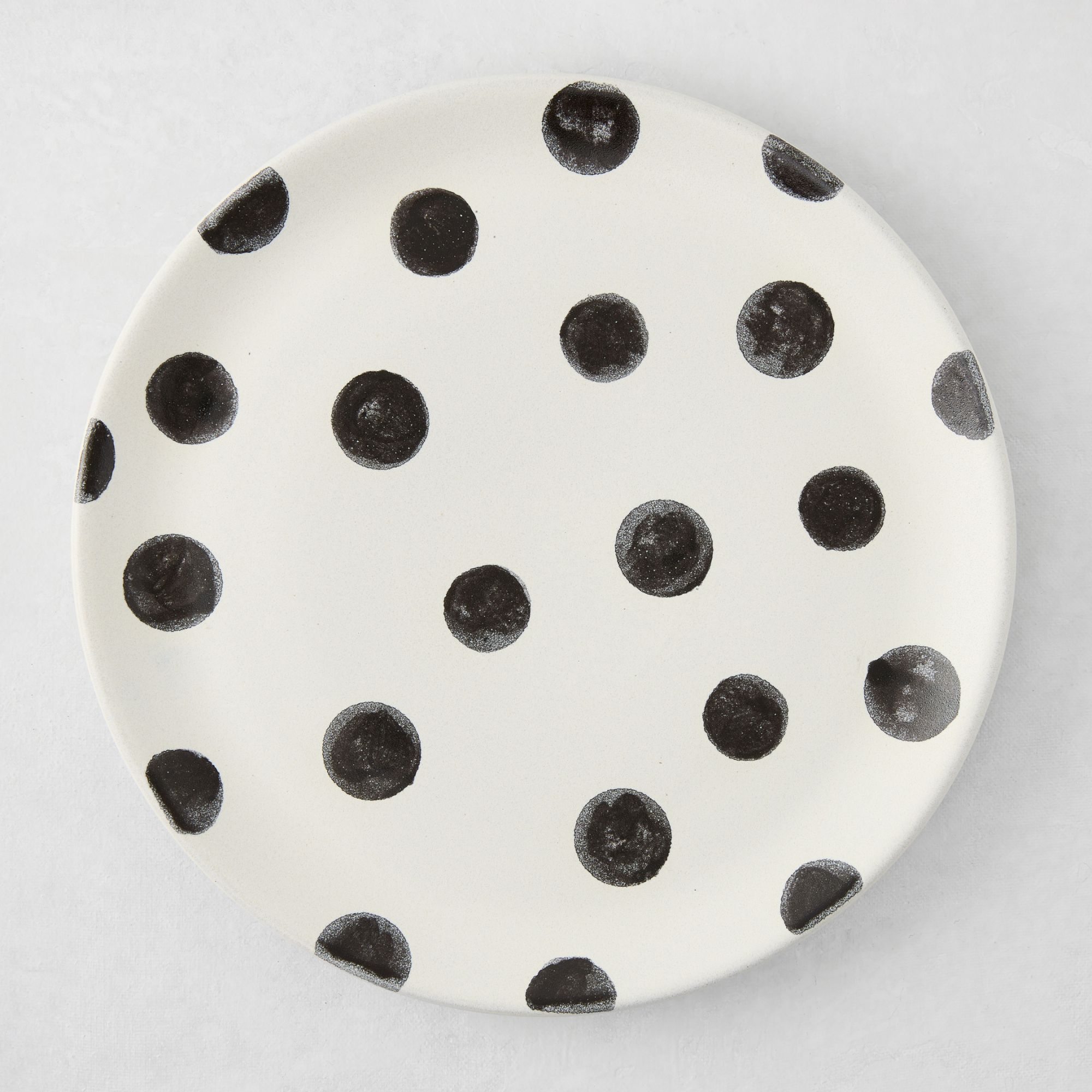 Painted Polka Dot Salad Plate