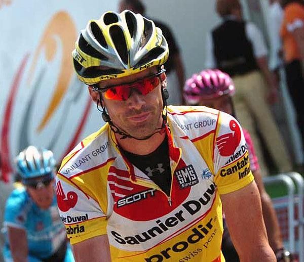 David Millar (Saunier Duval Prodir) looks disappointed with his finish. He only finished 33 seconds back