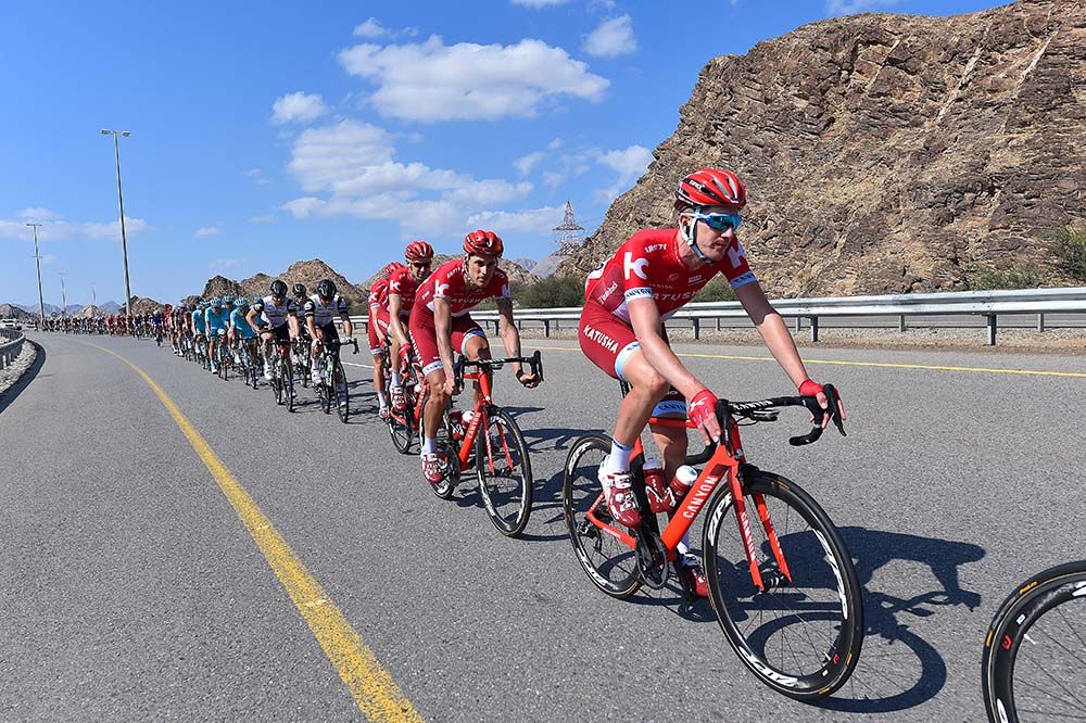 The Katusha team ride together