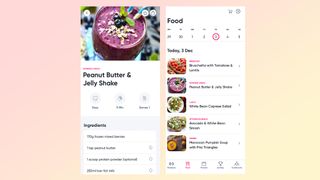 A screenshot of a recipe for a shake on the Sweat app