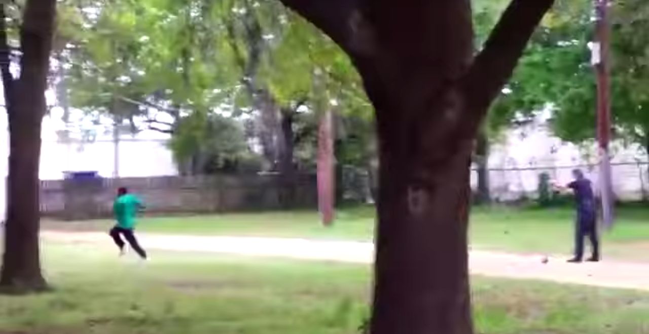 A screenshot of the Walter Scott video.