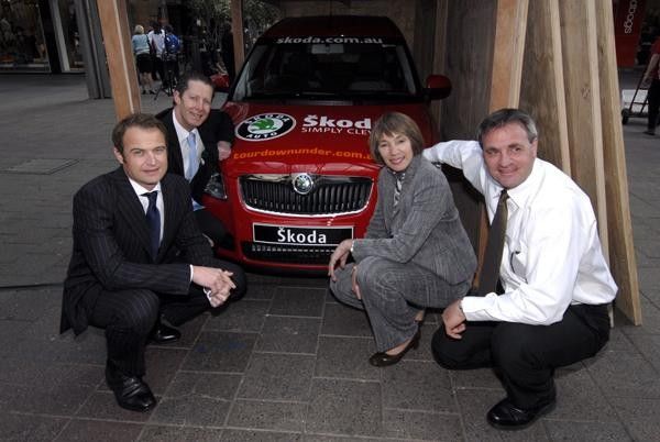 Many dignitaries were on hand at today's Tour Down Under announcement, including Matthew Wiesner (Skoda Australia), Jane Lomax-Smith (Minister for Tourism) and Mike Turtur (TDU Tour Director).