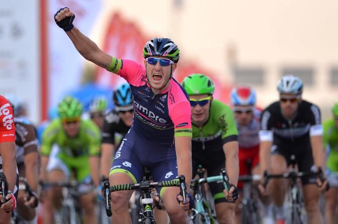 Sacha Modolo celebrates his win
