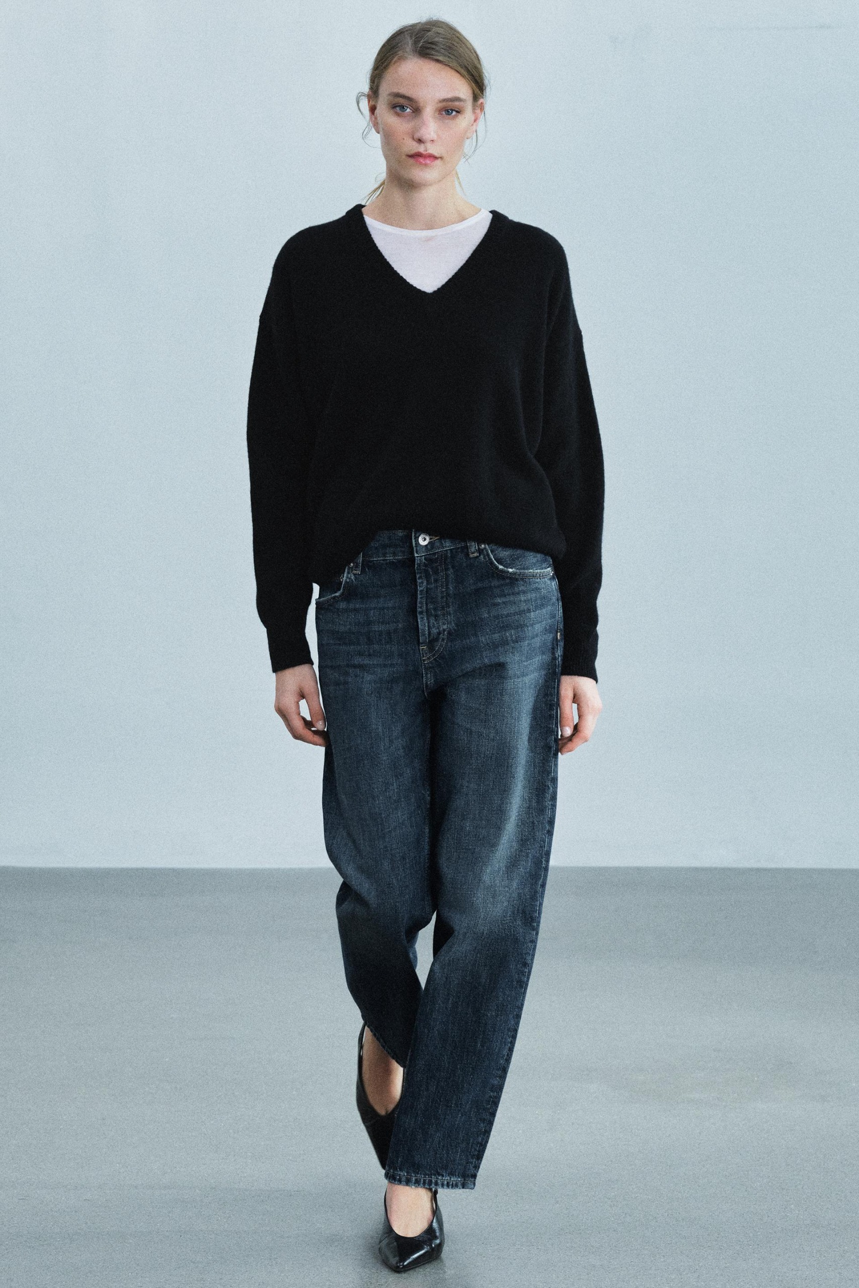 Zw Collection Straight-Leg Mid-Waist Jeans - Blue - 6