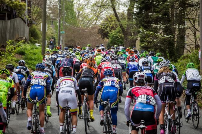 The women on the way up the QOM.