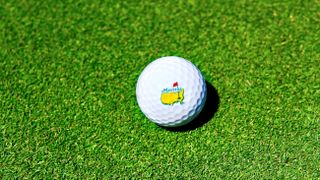 Golf ball with Masters logo