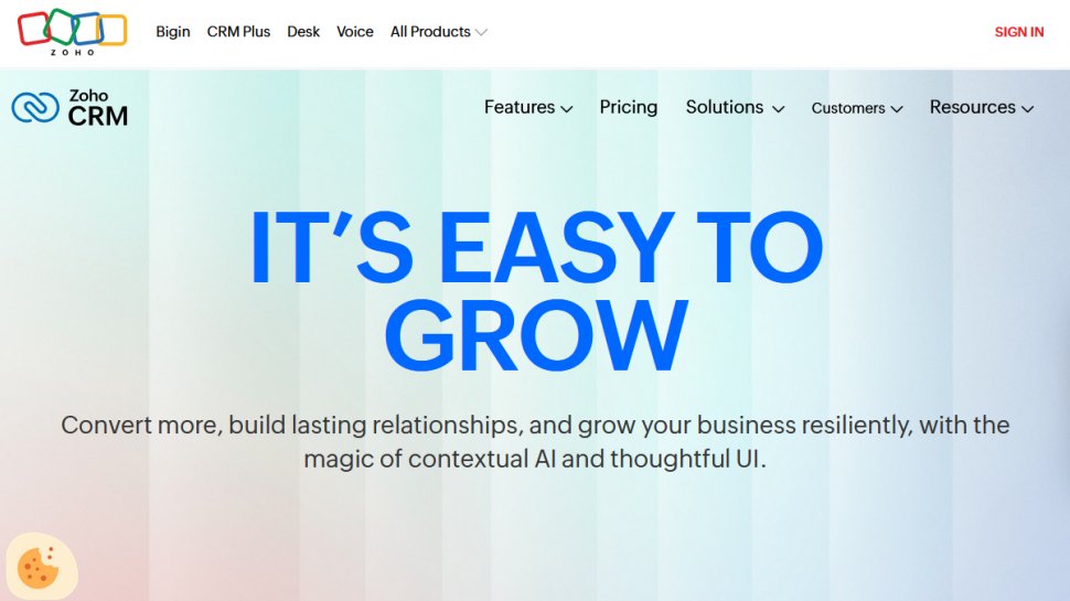 Zoho Projects website screenshot (June 2025).