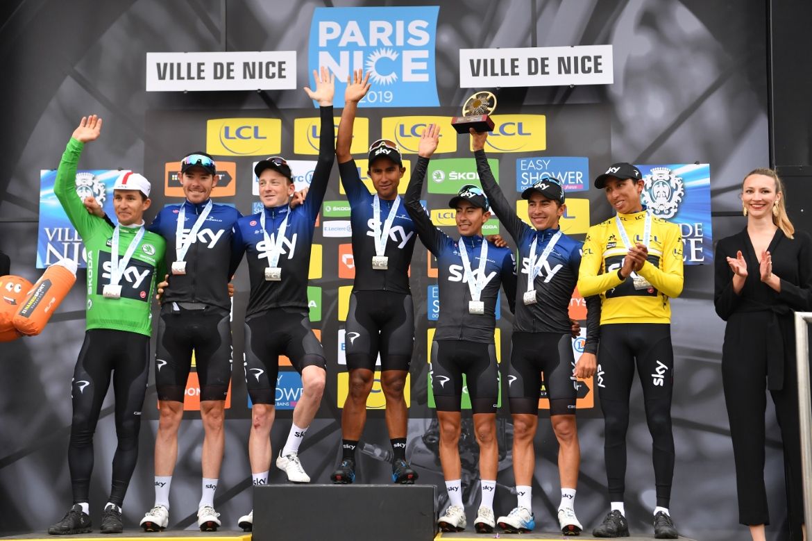 Team Sky took home the team prize as well as the yellow, white and green jerseys