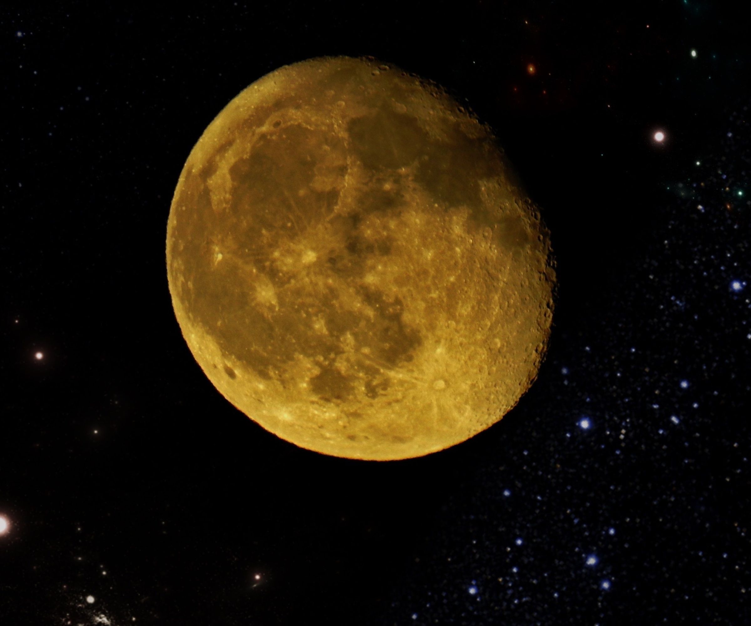 A Hunters moon against a night sky backdrop
