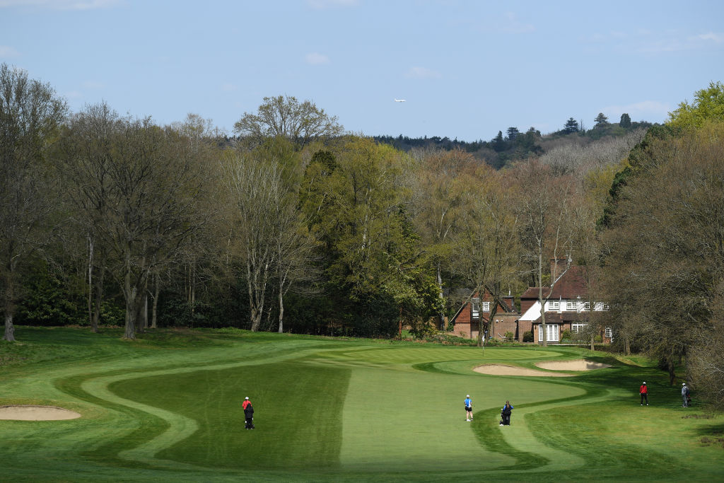 Looking down the 14th on the East Course at Wentworth
