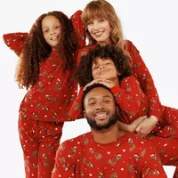 13.Chelsea Peers Kids' Cockapoo Santa Hat Print Pyjama Set -&nbsp;View at John Lewis