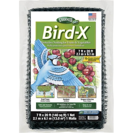 Dalen Bird X Protective Mesh Netting - Keep Birds and Pests Away From Your Garden &amp;ndash; Non Toxic - Made in the Usa - 7' X 20'