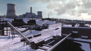 An image of a coal and nuclear power complex in Workers & Resources: Soviet Republic