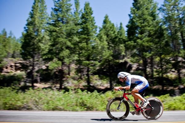 Time trialing through the tall Oregon pines.