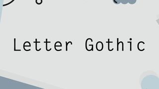 An example of Letter Gothic, one of the best typewriter fonts