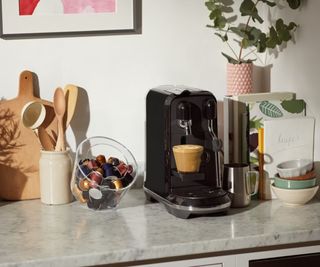 Nespresso pod coffee machine on a countertop