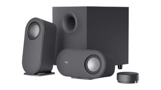 A shot of the Logitech Z407 PC speakers