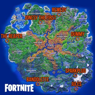 Fortnite Weapon Upgrades locations map