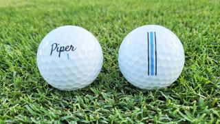 Piper Blue Golf Ball and its stunning blue and black alignment lines