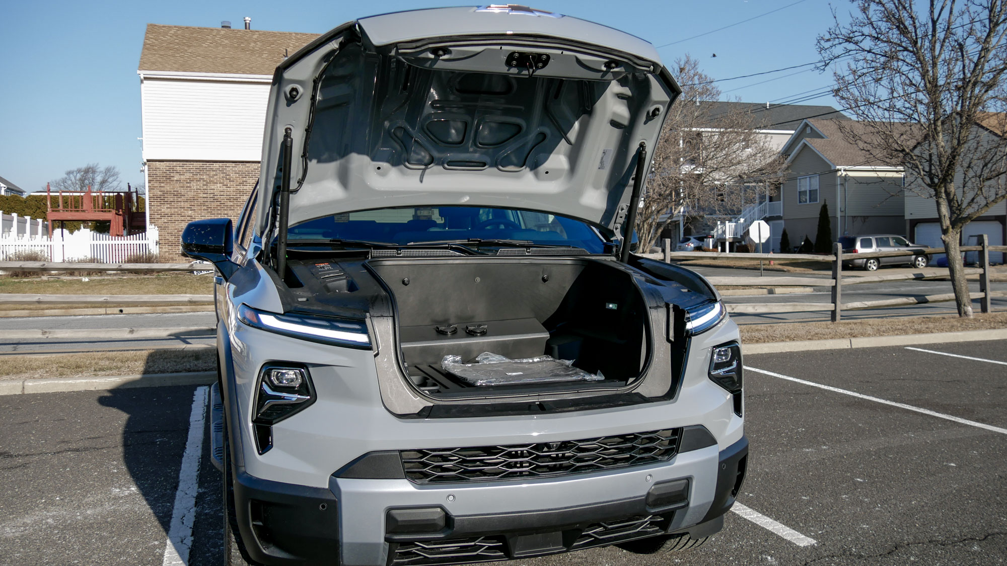 Frunk space of the 2025 Chevrolet Silverado EV LT Extended Range