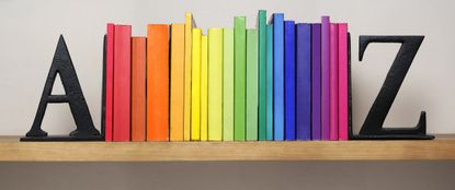 Colourful Spectrum of books between A & Z bookends