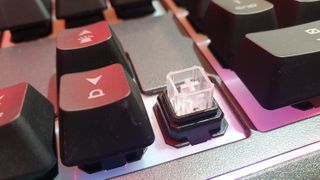 MSI's custom Plunger membrane mechanical switch laid bare.