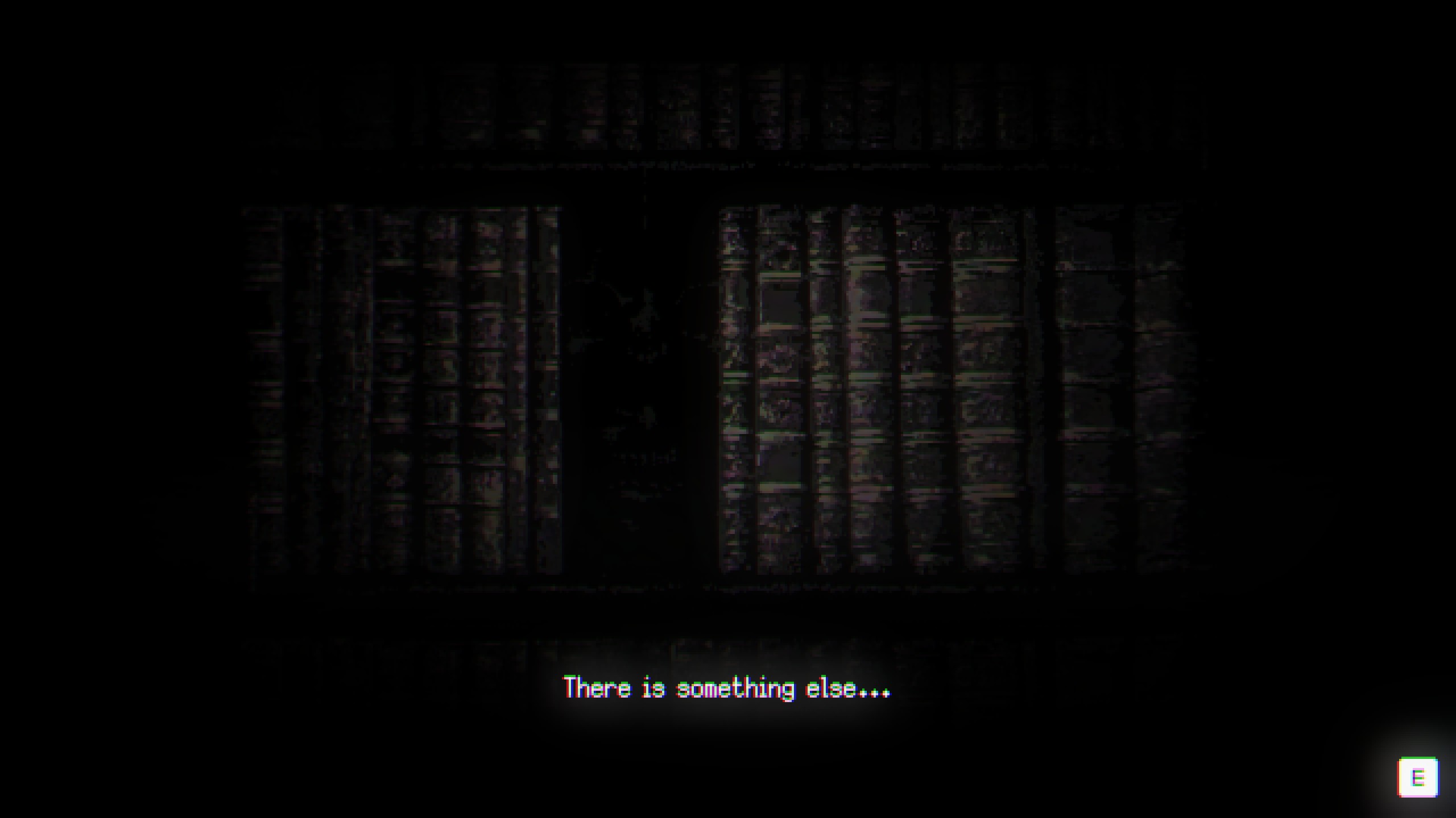 Metamorphosis examining bookcase text "There is something else..."