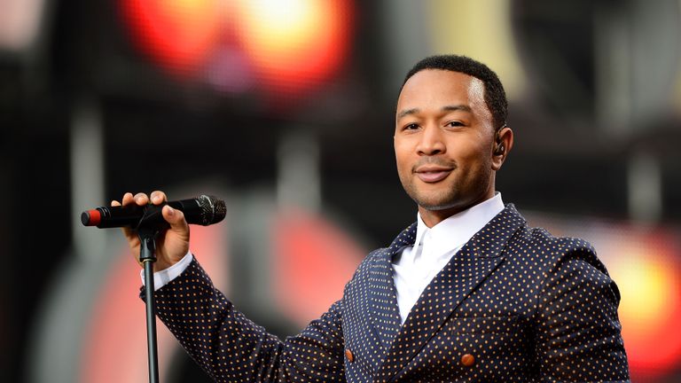 london, england june 01 singer john legend performs on stage at the chime for change the sound of change live concert at twickenham stadium on june 1, 2013 in london, england chime for change is a global campaign for girls and womens empowerment founded by gucci with a founding committee comprised of gucci creative director frida giannini, salma hayek pinault and beyonce knowles carter photo by ian gavangetty images for gucci