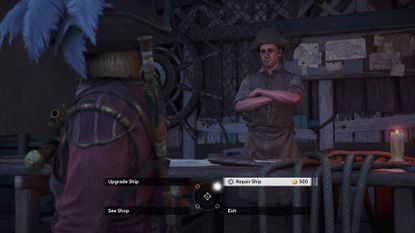Assassin's Creed Black Flag Resynced repair ship by paying the harbourmaster with a hat