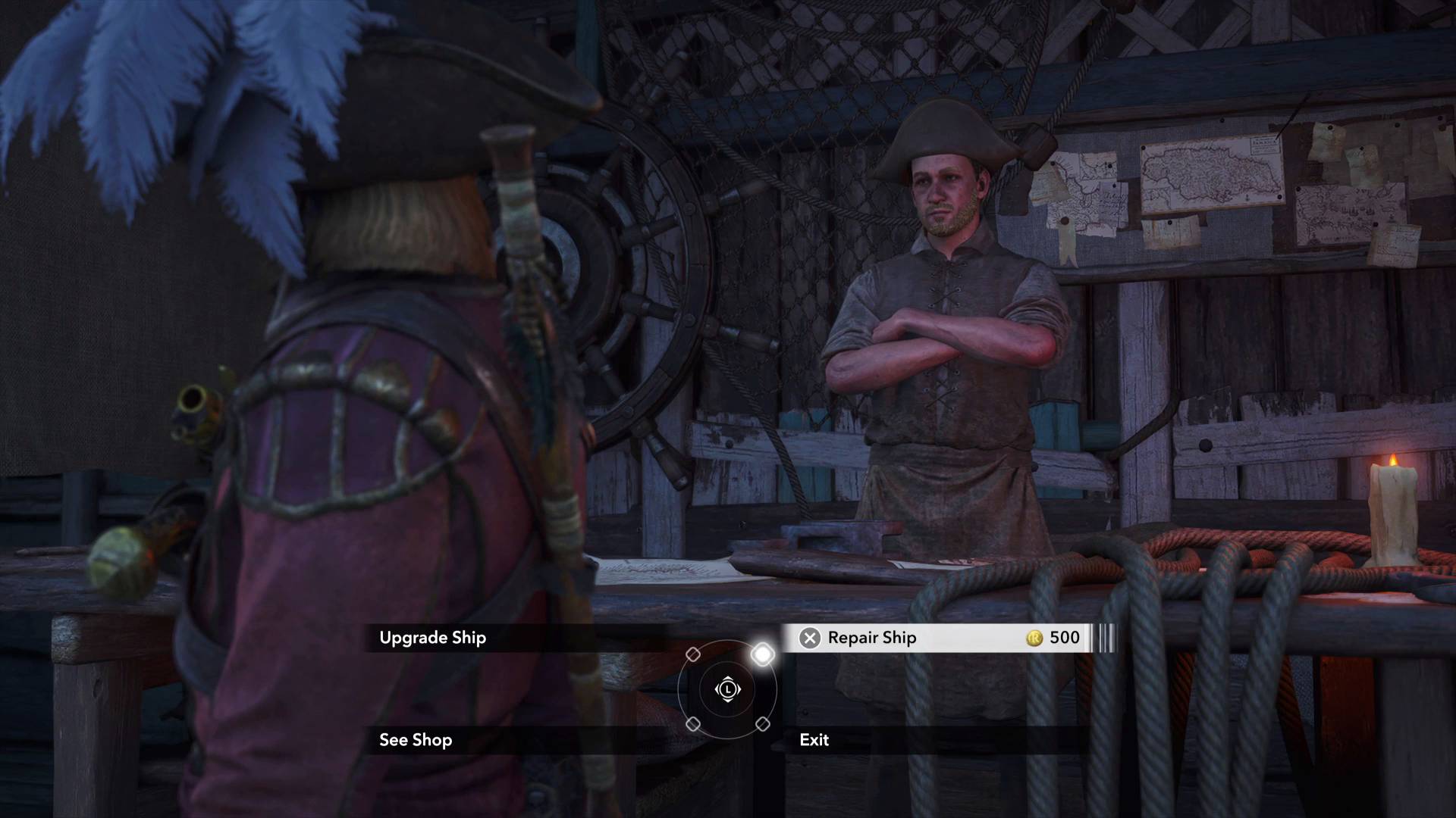 Assassin's Creed Black Flag Resynced repair ship by paying the harbourmaster with a hat