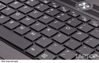 Gigabyte P37X v5 keyboard closeup