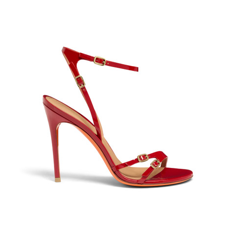 Women's Red Patent Leather High-Heel Sandal